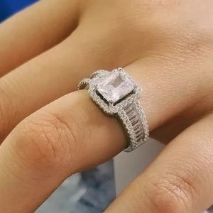 ENGAGEMENT 925 STERLING SILVER DIAMOND RING